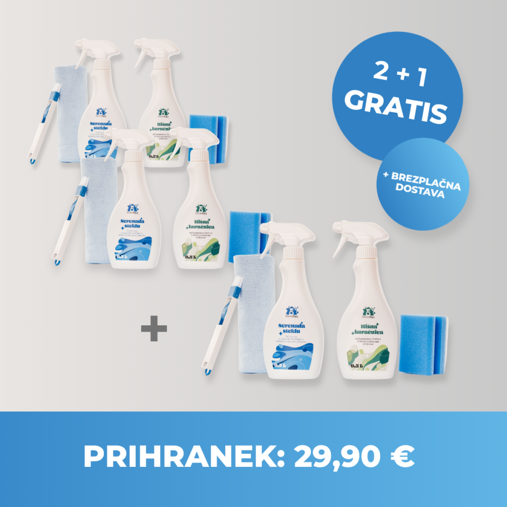 Set za steklo 2+1